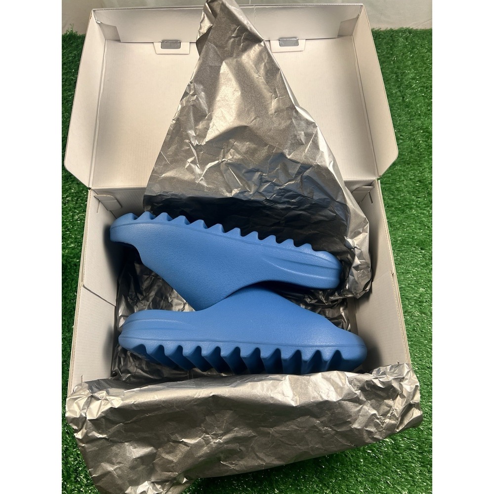 Yeezy Slide Azure Blue ID4133 Size 7 New DS yeezy.com Blue Colorway Kanye